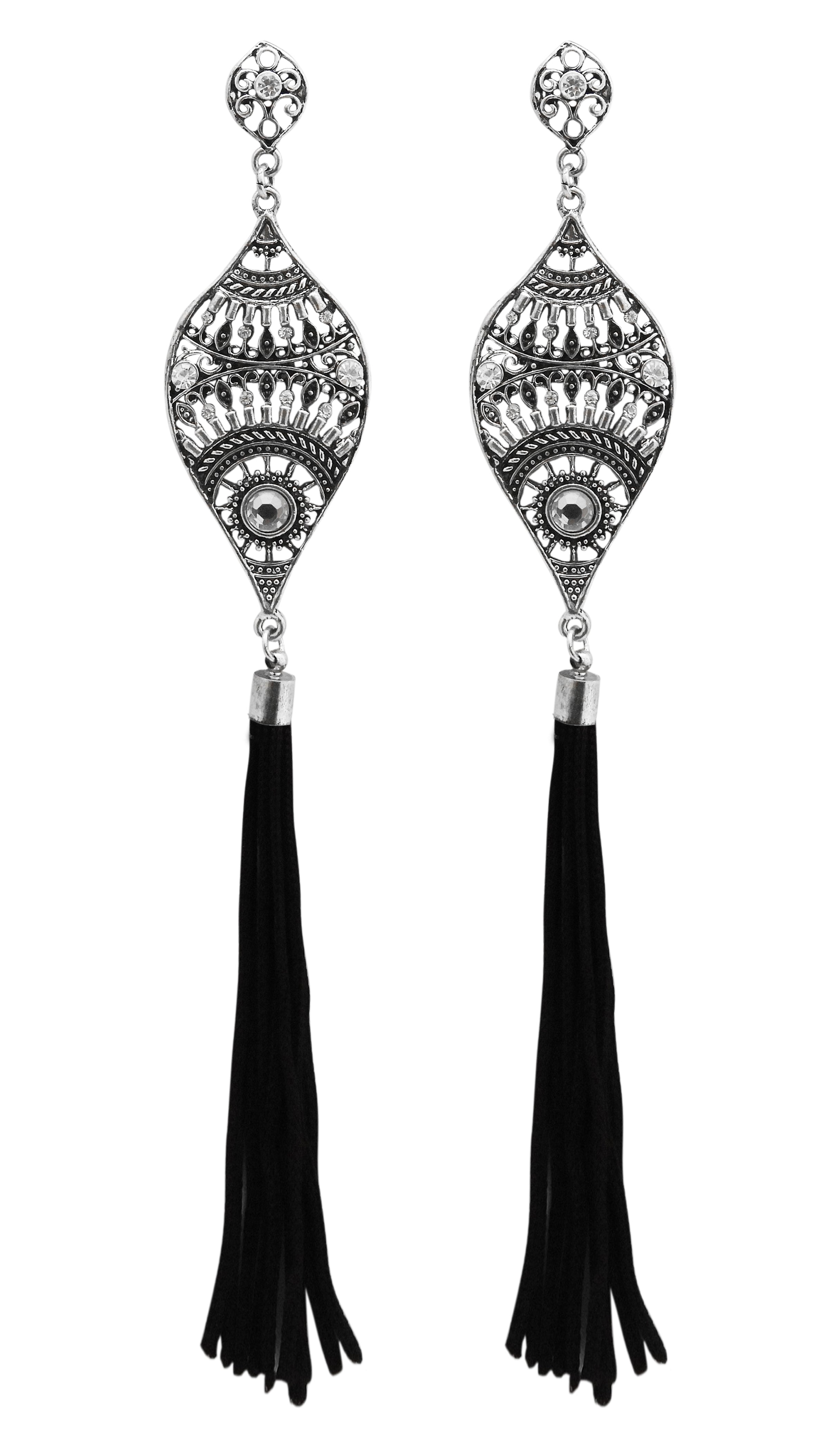 Hania Jewel Black Mirage Dangler Earrings