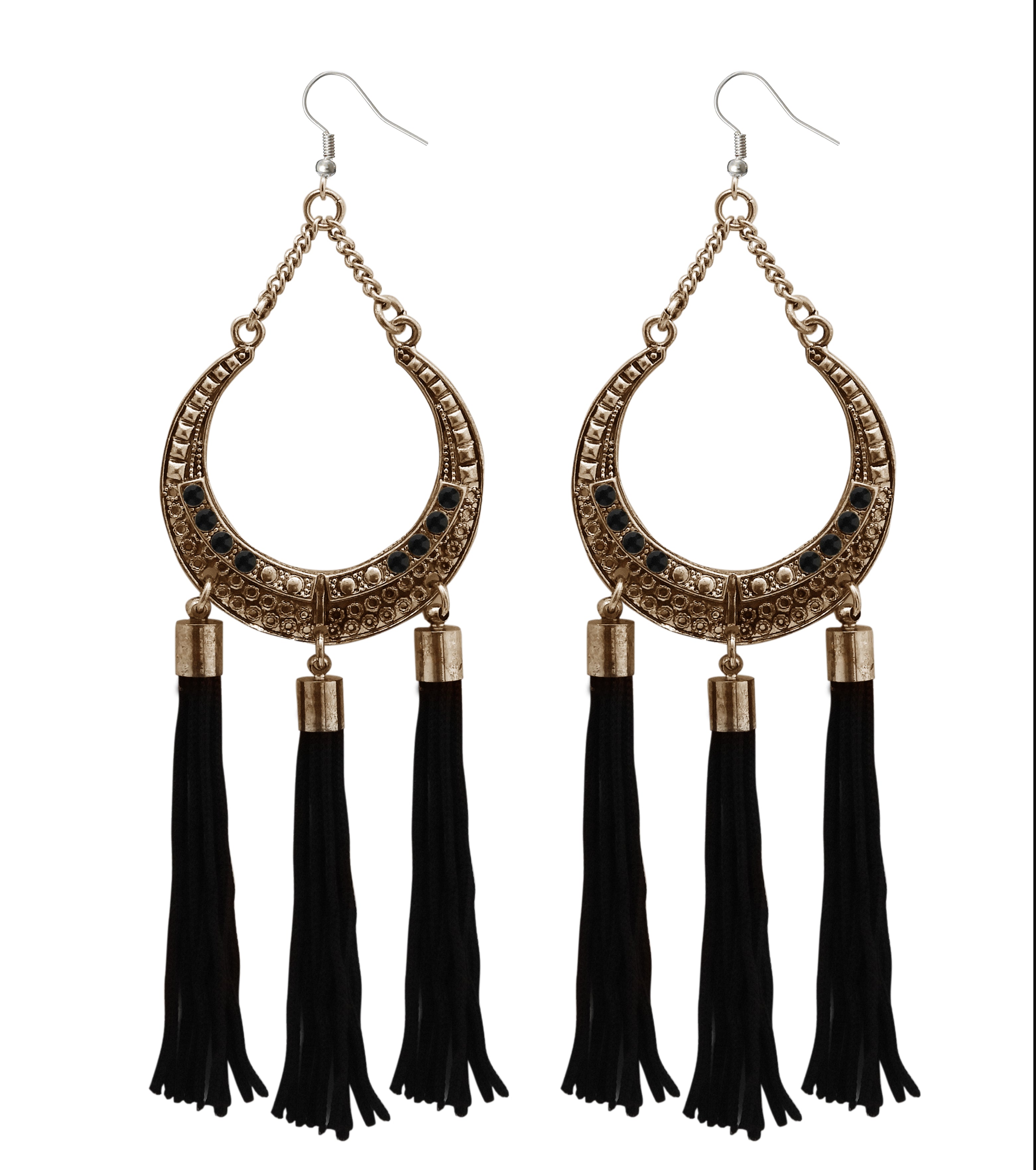 Hania Jewel Black Mirage Dangler Earrings