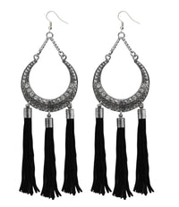 Hania Jewel Black Mirage Dangler Earrings