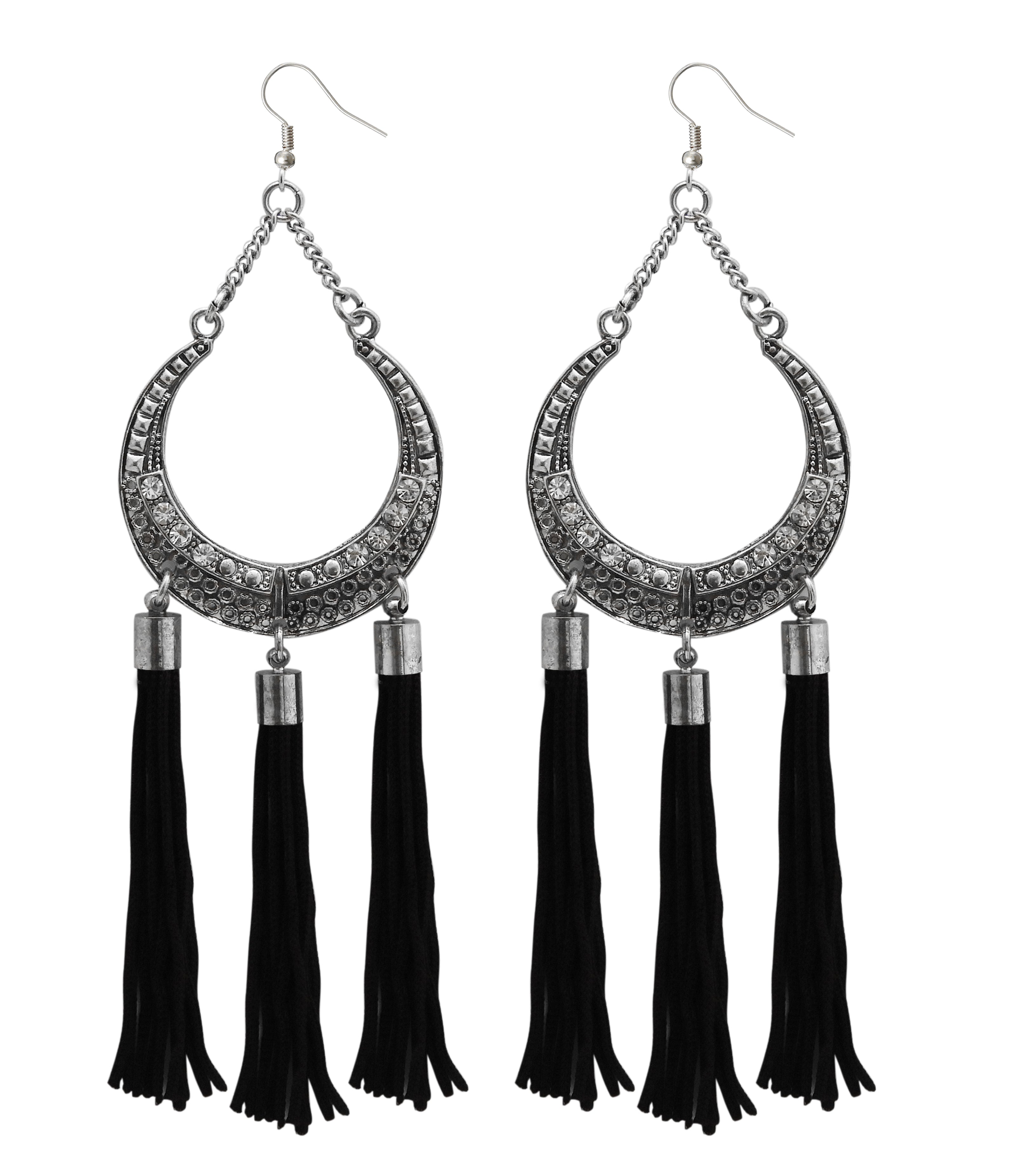 Hania Jewel Black Mirage Dangler Earrings