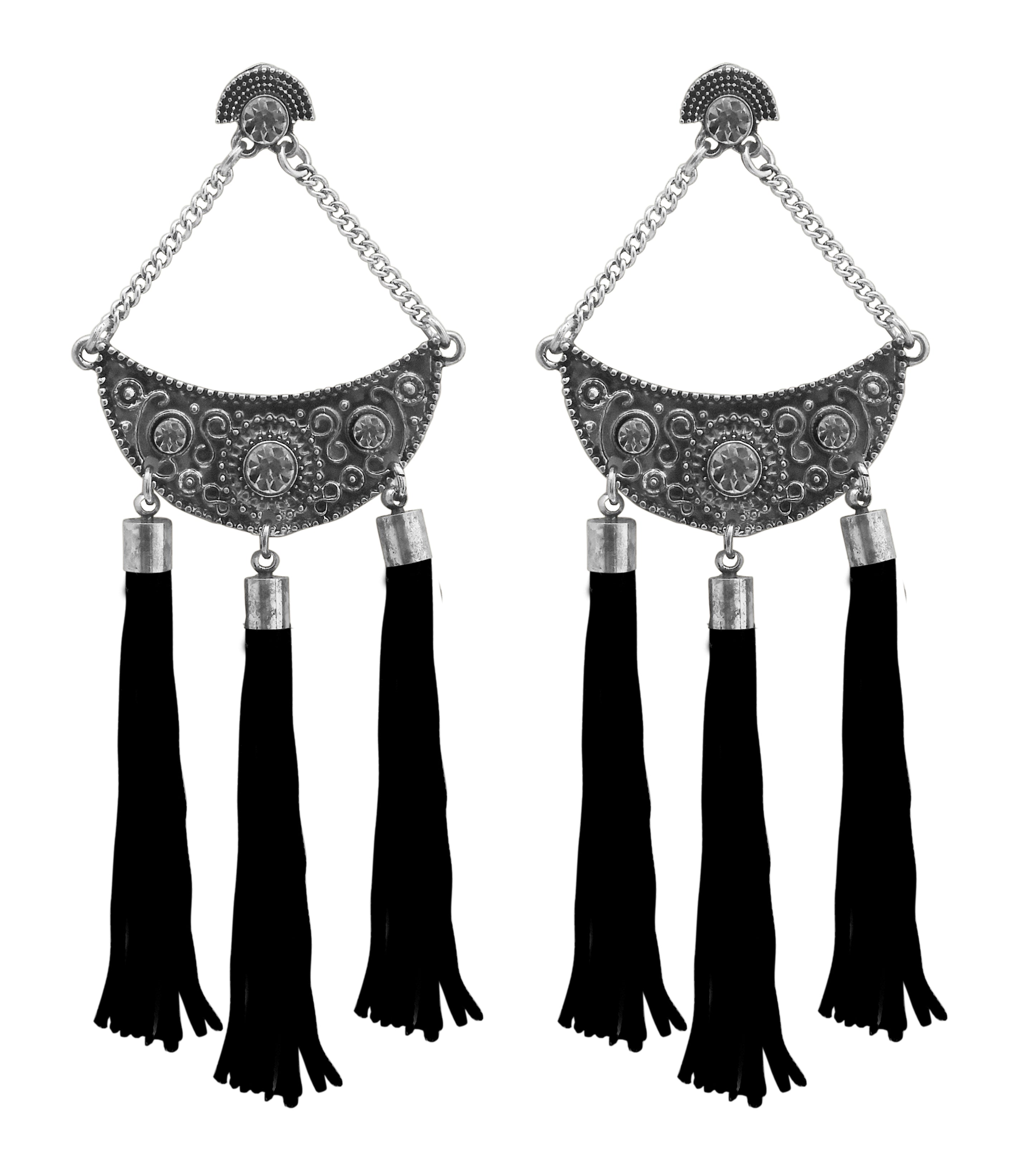 Hania Jewel Black Mirage Dangler Earrings