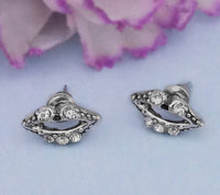 Hania Jewel Rhodium plated Studs Earrings  