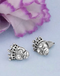 Hania Jewel Rhodium plated Studs Earrings  