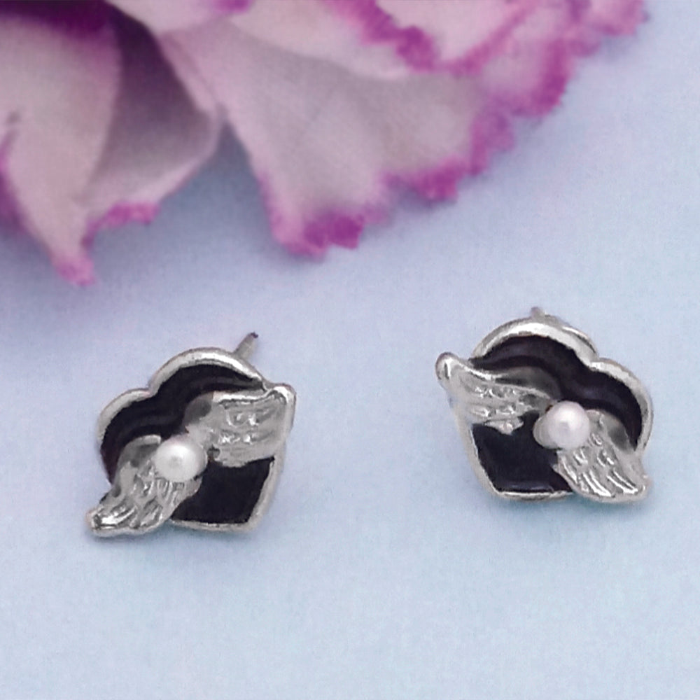 Hania Jewel Rhodium plated Studs Earrings