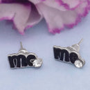 Hania Jewel Rhodium plated Studs Earrings  