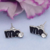 Hania Jewel Rhodium plated Studs Earrings  