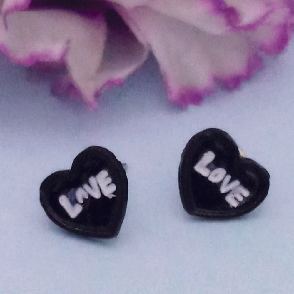 Hania Jewel Love Heart Shape Stud Earrings