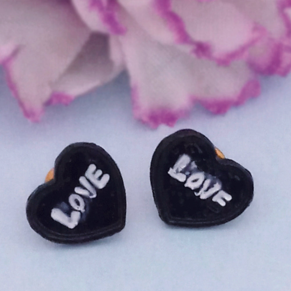 Hania Jewel Love Heart Shape Stud Earrings