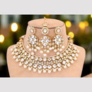 Charbhuja Art Gold Plated Kundan Stone And Beads Necklace Set