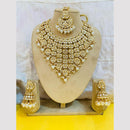 Charbhuja Art Gold Plated Kundan Stone And Beads Necklace Set