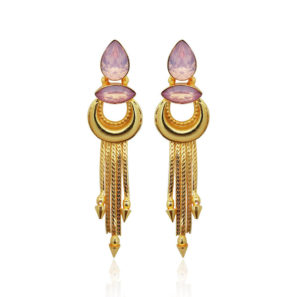 Amina Creation Gold Plated Dangler Earrings