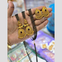 Charbhuja Art Heritage Pota Stone And Pearl Mangalsutra