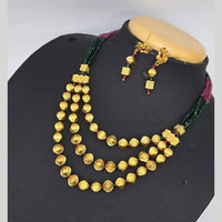 Charbhuja Art Heritage Beads And Pearls Necklace Set