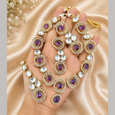 Charbhuja Art Heritage Pota Stone And Austrian Stone Necklace Set