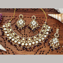 Charbhuja Art Heritage Pota Stone And Kundan Stone Beads Necklace Set