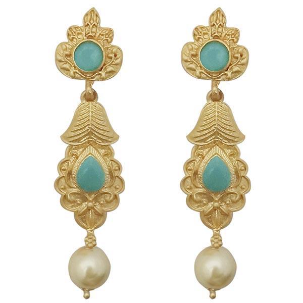 Hania Jewels Pota Stone and Pearl Drop Dangler Earrings