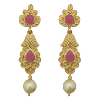 Hania Jewels Pota Stone and Pearl Drop Dangler Earrings