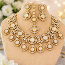 Charbhuja Art Heritage Druzy Crystal Stone And Austrian Stone Necklace Set