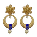 Hania Jewels Austrian Stone Pearl Drop Dangler Earrings