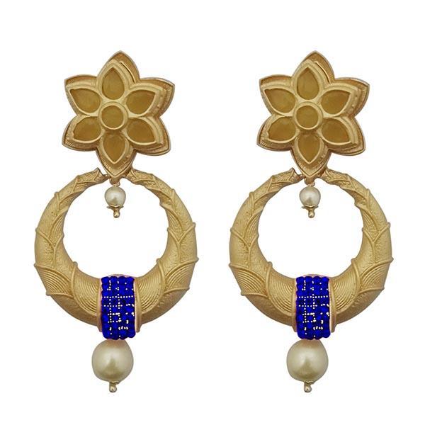 Hania Jewels Austrian Stone Pearl Drop Dangler Earrings