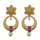 Hania Jewels Austrian Stone Pearl Drop Dangler Earrings