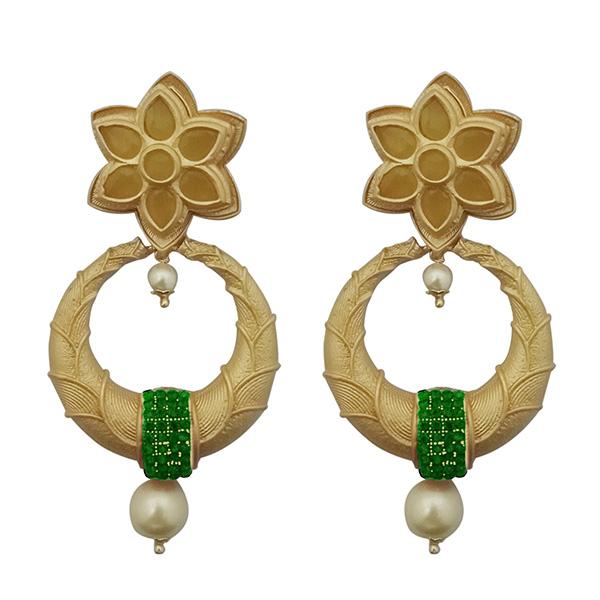 Hania Jewels Austrian Stone Pearl Drop Dangler Earrings