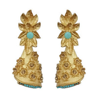 Hania Jewels Floral and Bloom Detailing Dangler Earrings  