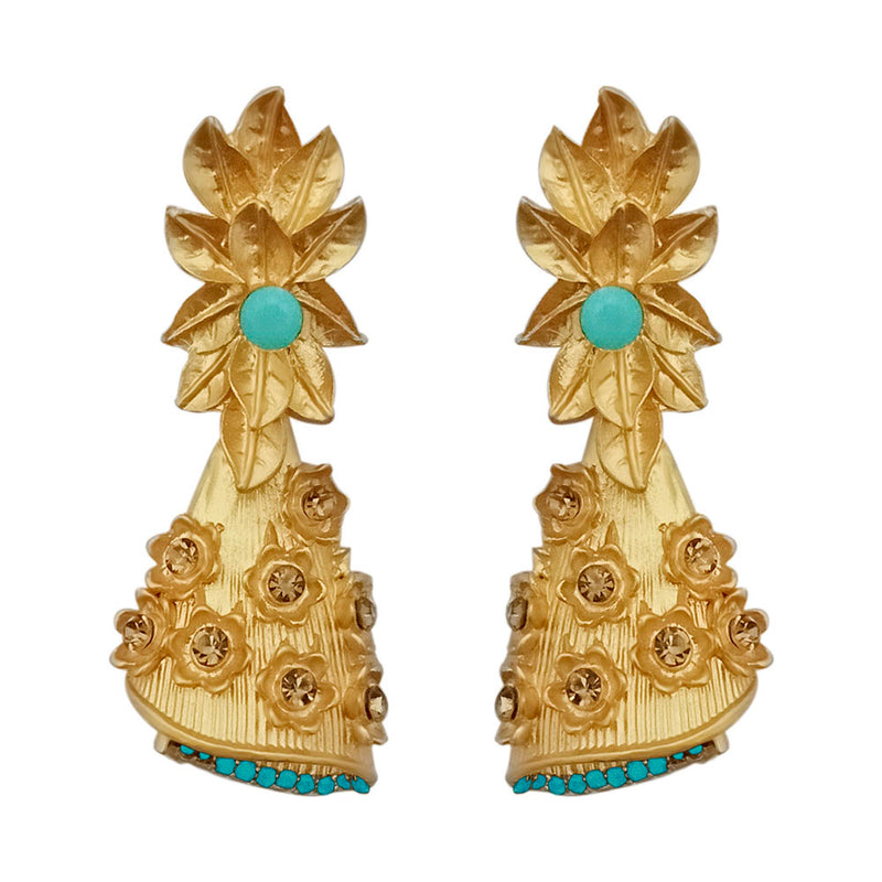 Amina Creation Gold Plated Dangler Earrings