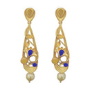 Hania Jewels Elegant Pota Stone with Pearl Dangler Earrings 