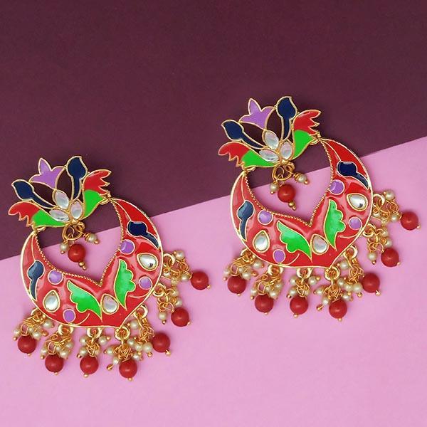 Hania Jewels Beautiful Meenakari Work Danger Earrings