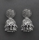 Urthn Traditional Oxidised Finish Jhumka Earrings(Pack of 6)