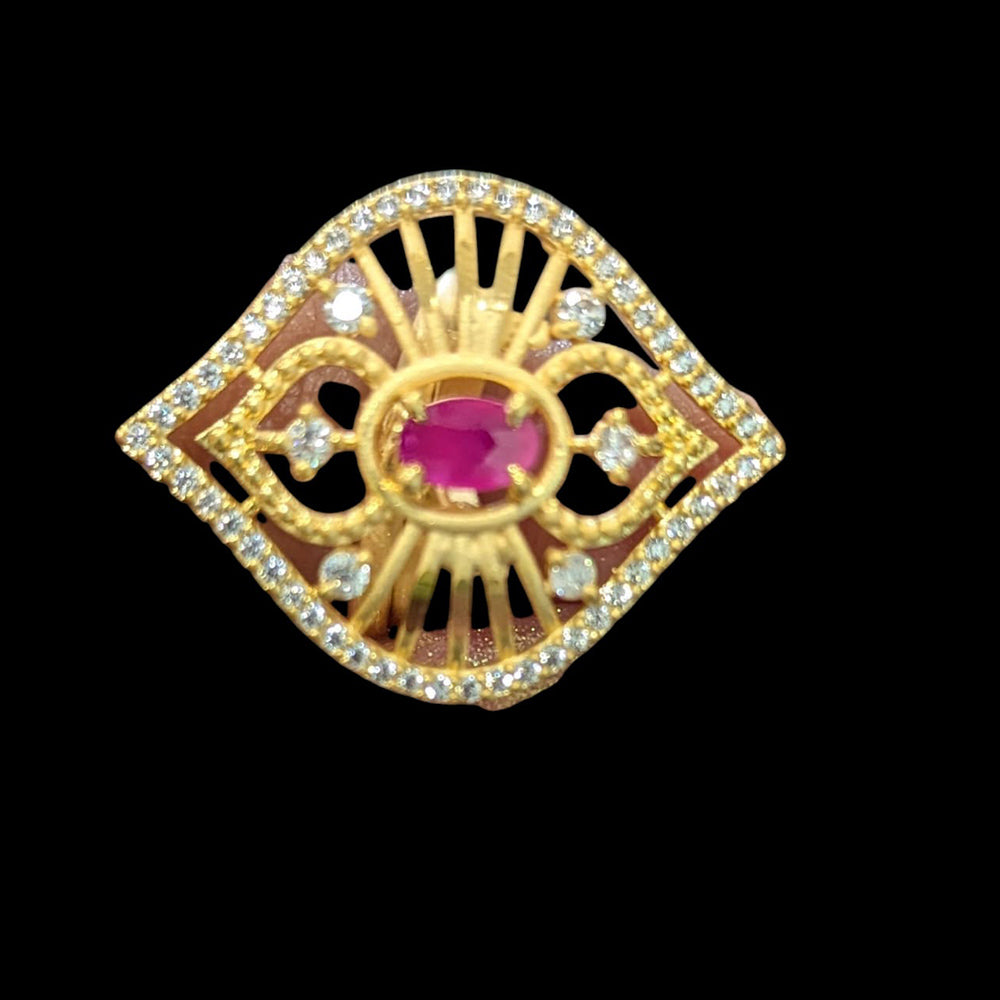 Shipra Gold Forming Austrian Stone  Adjustable Ring