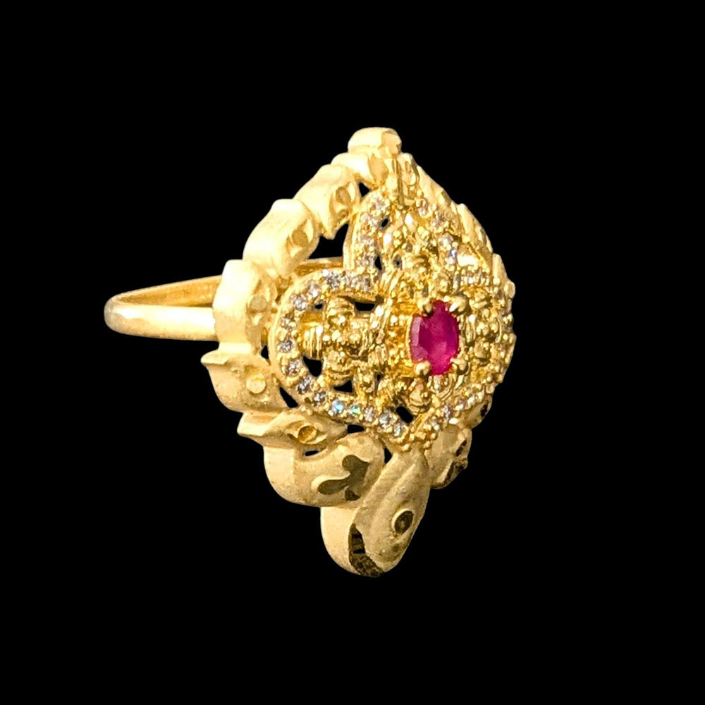 Shipra Gold Forming Austrian Stone  Adjustable Ring