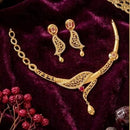 Shipra Gold Elegant Austrian Sone Necklace Jewellery Set