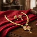 Shipra Gold Elegant Austrian Sone Necklace Jewellery Set
