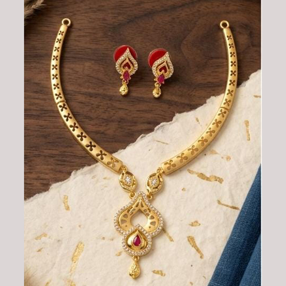 Shipra Gold Elegant Austrian Sone Necklace Jewellery Set