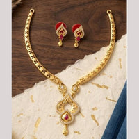 Shipra Gold Elegant Austrian Sone Necklace Jewellery Set