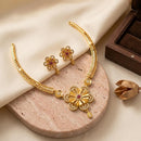 Shipra Gold Elegant Austrian Sone Necklace Jewellery Set