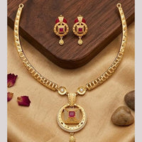 Shipra Gold Elegant Austrian Sone Necklace Jewellery Set
