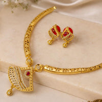 Shipra Gold Elegant Austrian Sone Necklace Jewellery Set