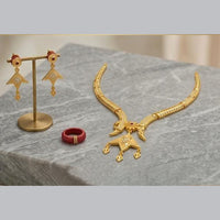Shipra Gold Elegant Austrian Sone Necklace Jewellery Set