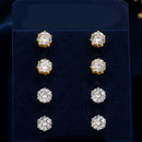 Shipra Gold Sparkling Crystal Stud Earrings for Women