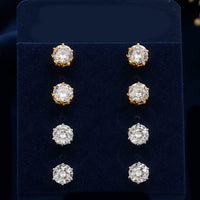 Shipra Gold Sparkling Crystal Stud Earrings for Women
