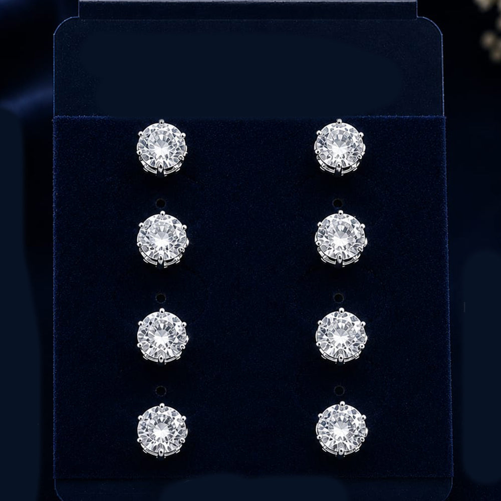 Shipra Gold Sparkling Crystal Stud Earrings for Women