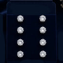 Shipra Gold Sparkling Crystal Stud Earrings for Women