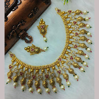 Navkar Jewellers Forming Pota Stone And Beads Necklace Set