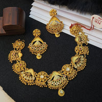 Navkar Jewellers Forming Gold Meenakari Necklace Set
