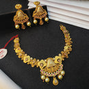 Navkar Jewellers Forming Gold Meenakari Necklace Set