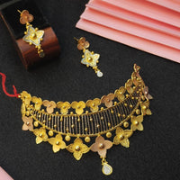 Navkar Jewellers Forming Gold Chokar Necklace Set