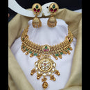 Reet Revaz Gold Plated Polki Kundan Stone And Pearls Necklace Set